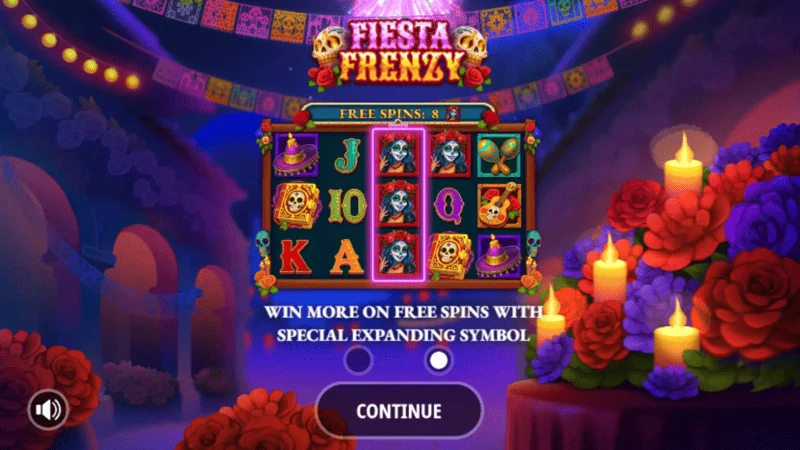 Fiesta Frenzy - Menu principale e impostazioni della puntata